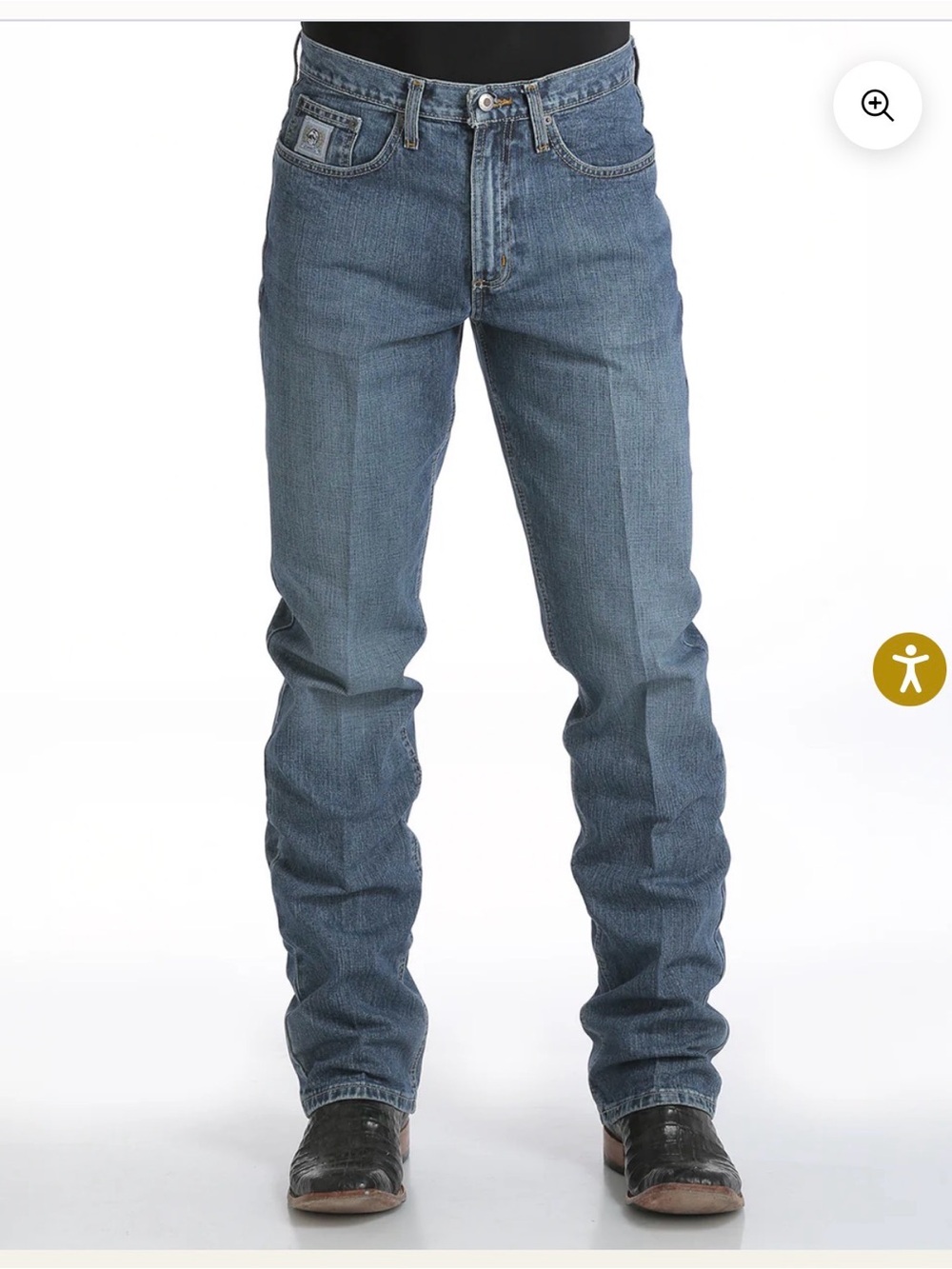 Cinch Men's Straight Jeans in Medium Wash Blue